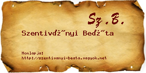 Szentiványi Beáta névjegykártya